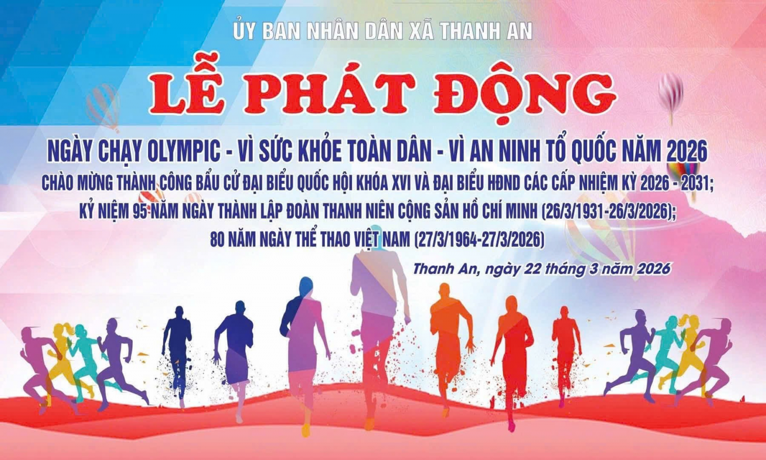 HƯỚNG ỨNG NGÀY CHẠY OLYMPIC - VÌ SỨC KHỎE TOÀN DÂN - VÌ AN NINH TỔ QUỐC NĂM 2026