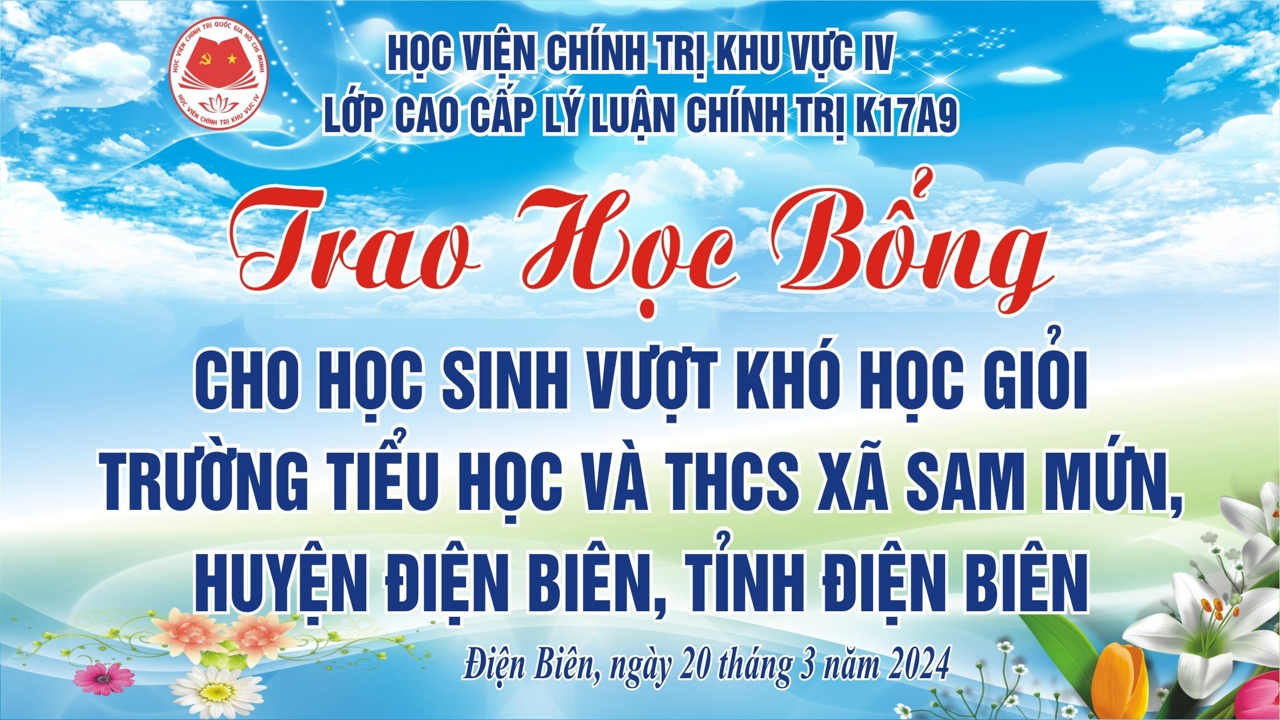 Trao học bổng cho học sinh vượt khó học giỏi tại trường Tiểu học và THCS xã Sam Mứn